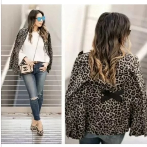 Cabi Blazer Jacket Style 3373 Jungle Leopard Animal Print  Mob Wife Size 10 - Picture 1 of 11